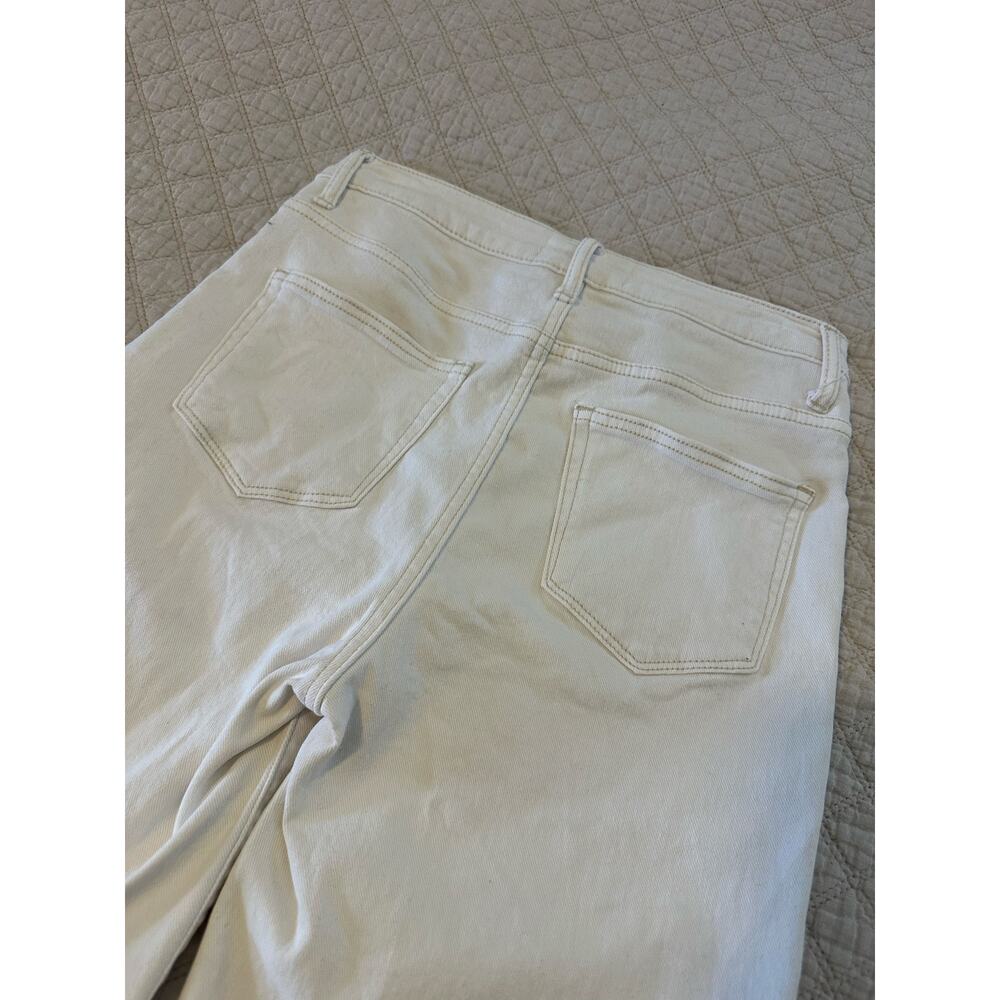 Risen Jeans Womens White Stretch Wide Leg Crop Pants Size 7 / 28 - Picture 5 of 10
